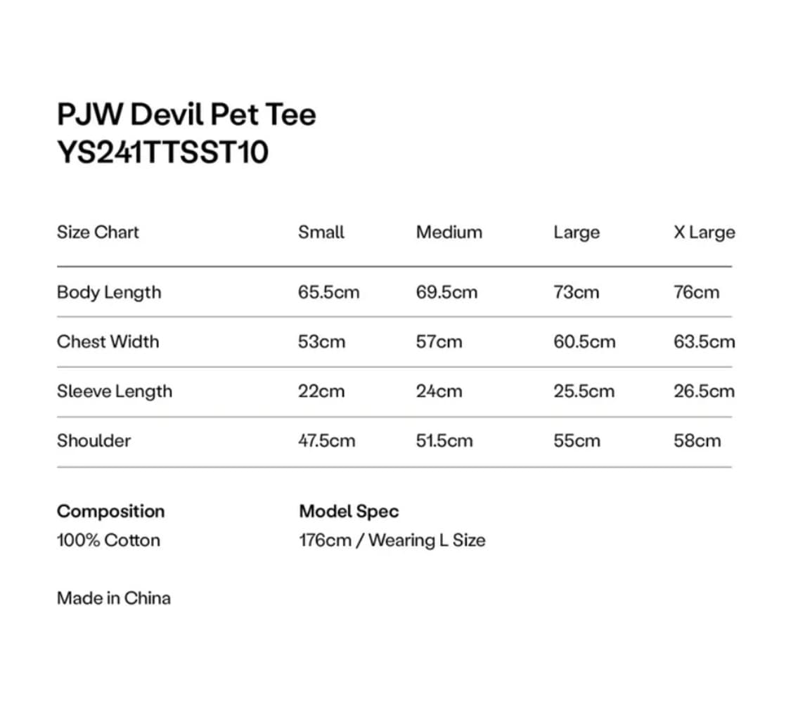PJW Devil Pet Tee White yeseyesee 예스아이씨 상품이미지3