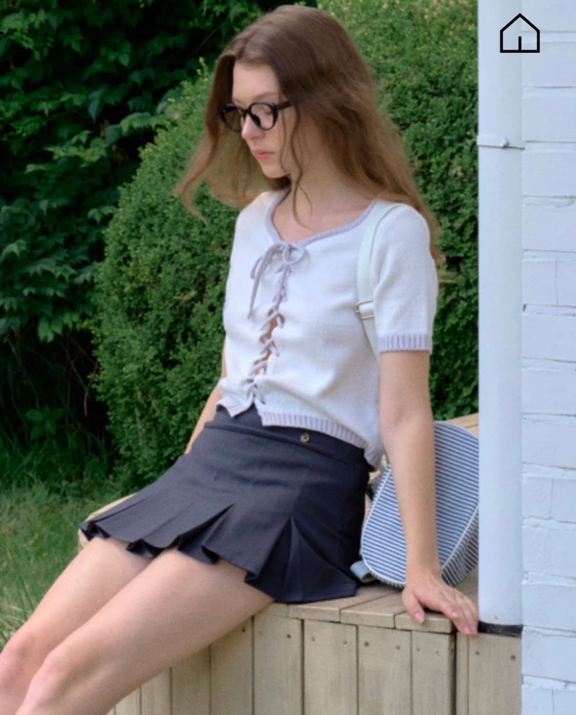 레터프롬문 튤립 라인 아일렛 코튼 가디건 (화이트) 상품이미지3