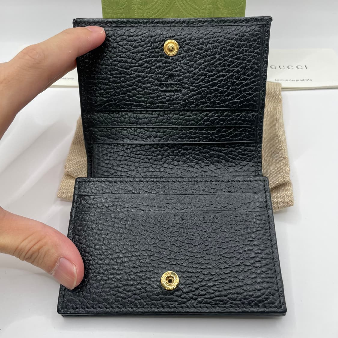 구찌 GG 마몽 카드지갑 블랙 상품이미지5