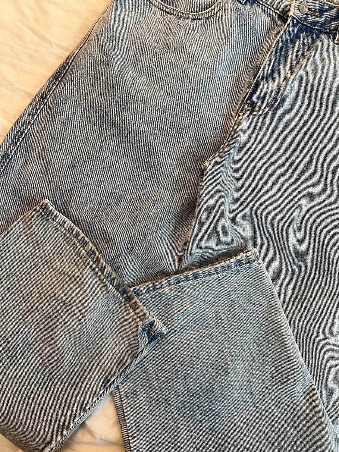 bombshell 루즈핏 베기 데님 라이트 워시 30x32 상품이미지4