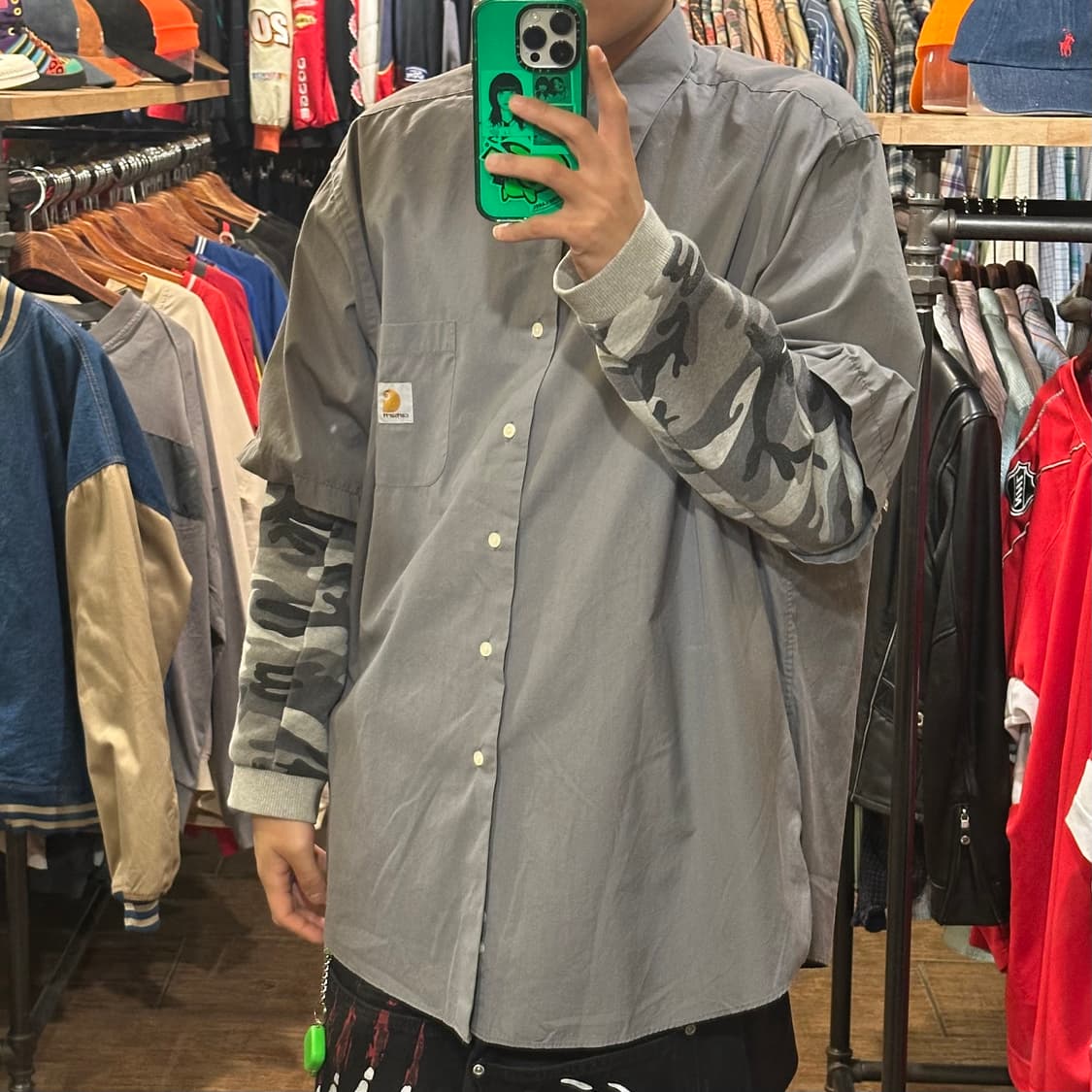 [HI] 칼하트 반팔셔츠 그레이 상품이미지3