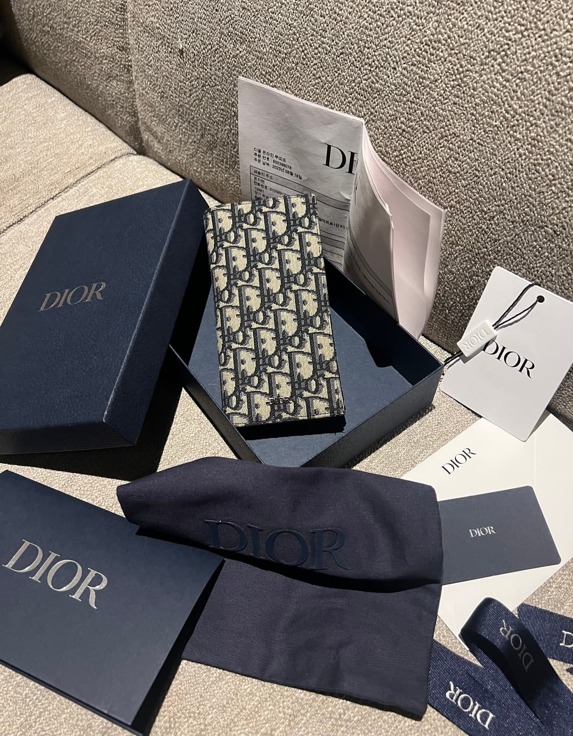 (풀구성 새상품급) 디올 오블리크 장지갑 상품이미지1