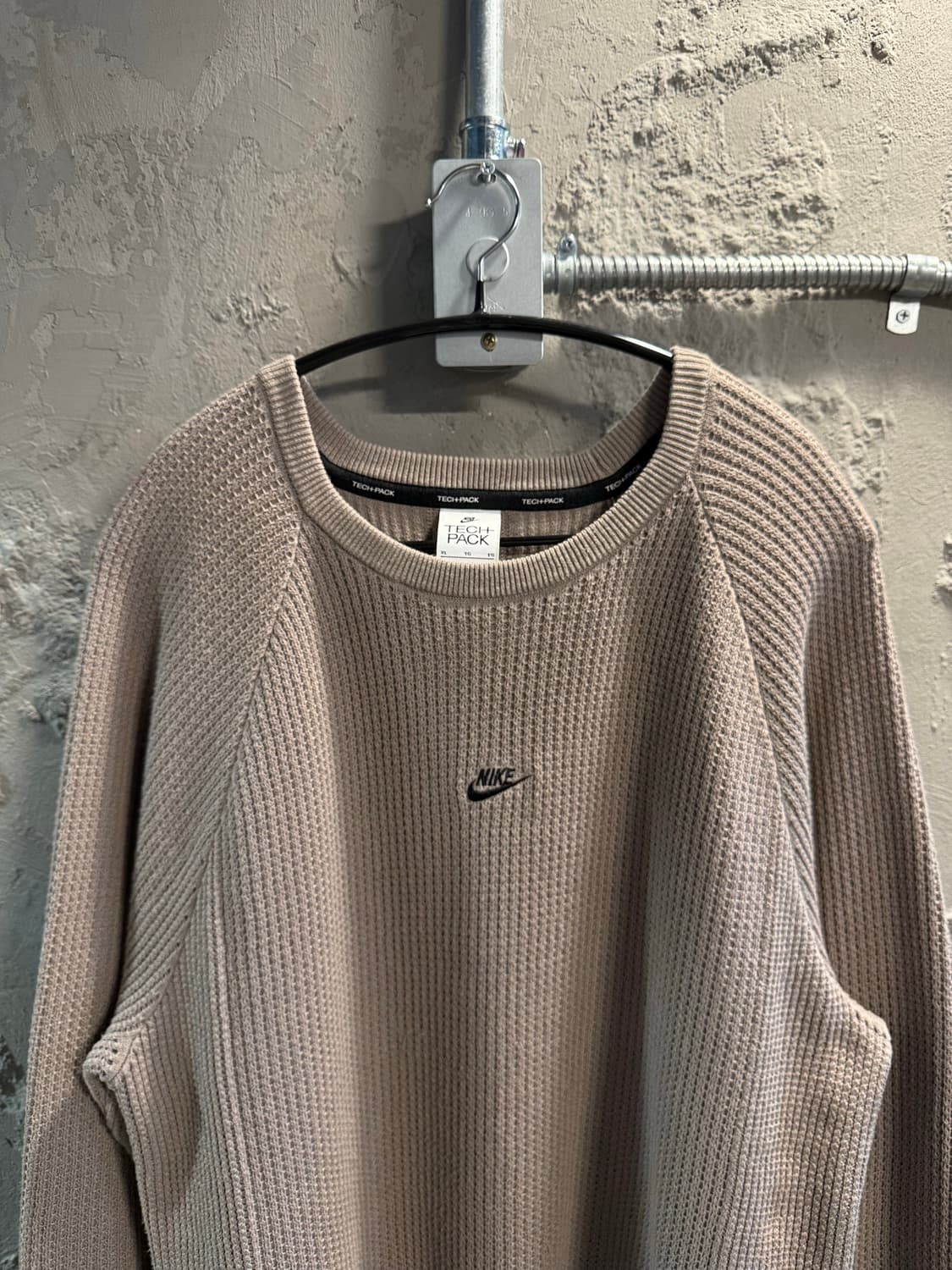 XL 나이키 NIKE 테크팩 와플 니트 크루넥 스웨터 모카 상품이미지4