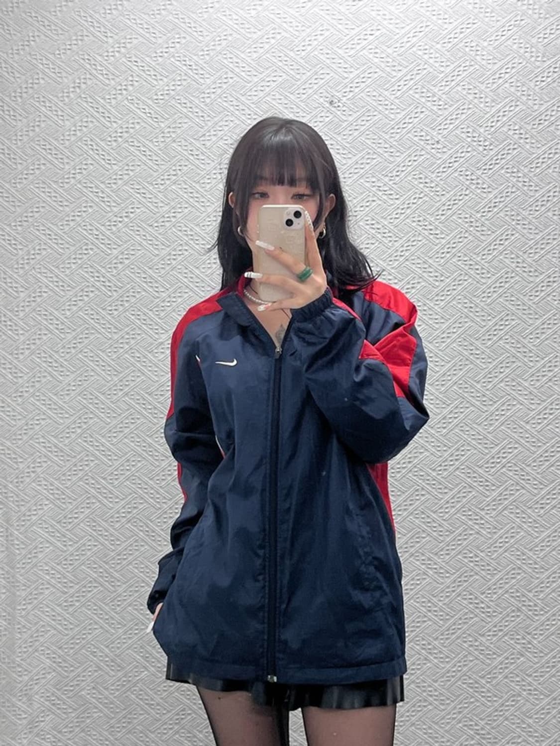 나이키 올드스쿨 레트로 배색 바람막이 자켓 L C10921 상품이미지2