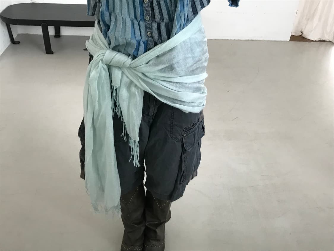 vintage sky-blue muffler 상품이미지1