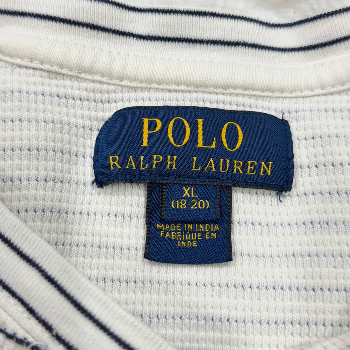 폴로 랄프로렌 헨리넥 버튼 스트라이프 긴팔티 XL 상품이미지4