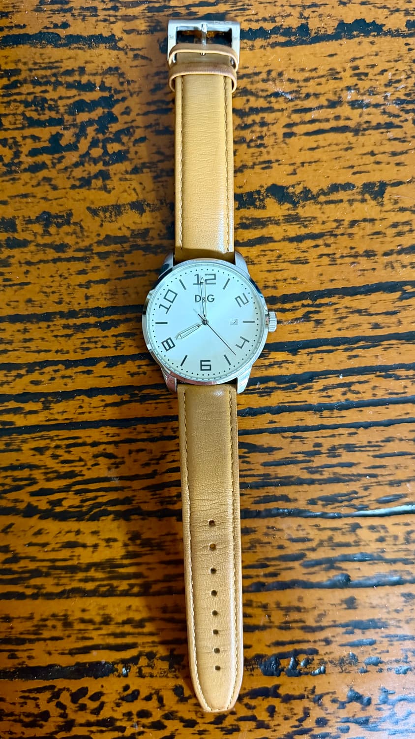 돌체앤가바나 D&G Time 명품 남성 가죽 손목 시계 워치 박스 포증서 상품이미지3