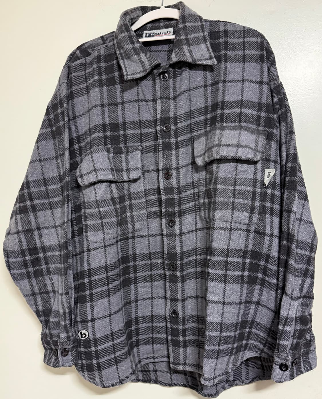 비치스케이트보드 울 체크셔츠 상품이미지1