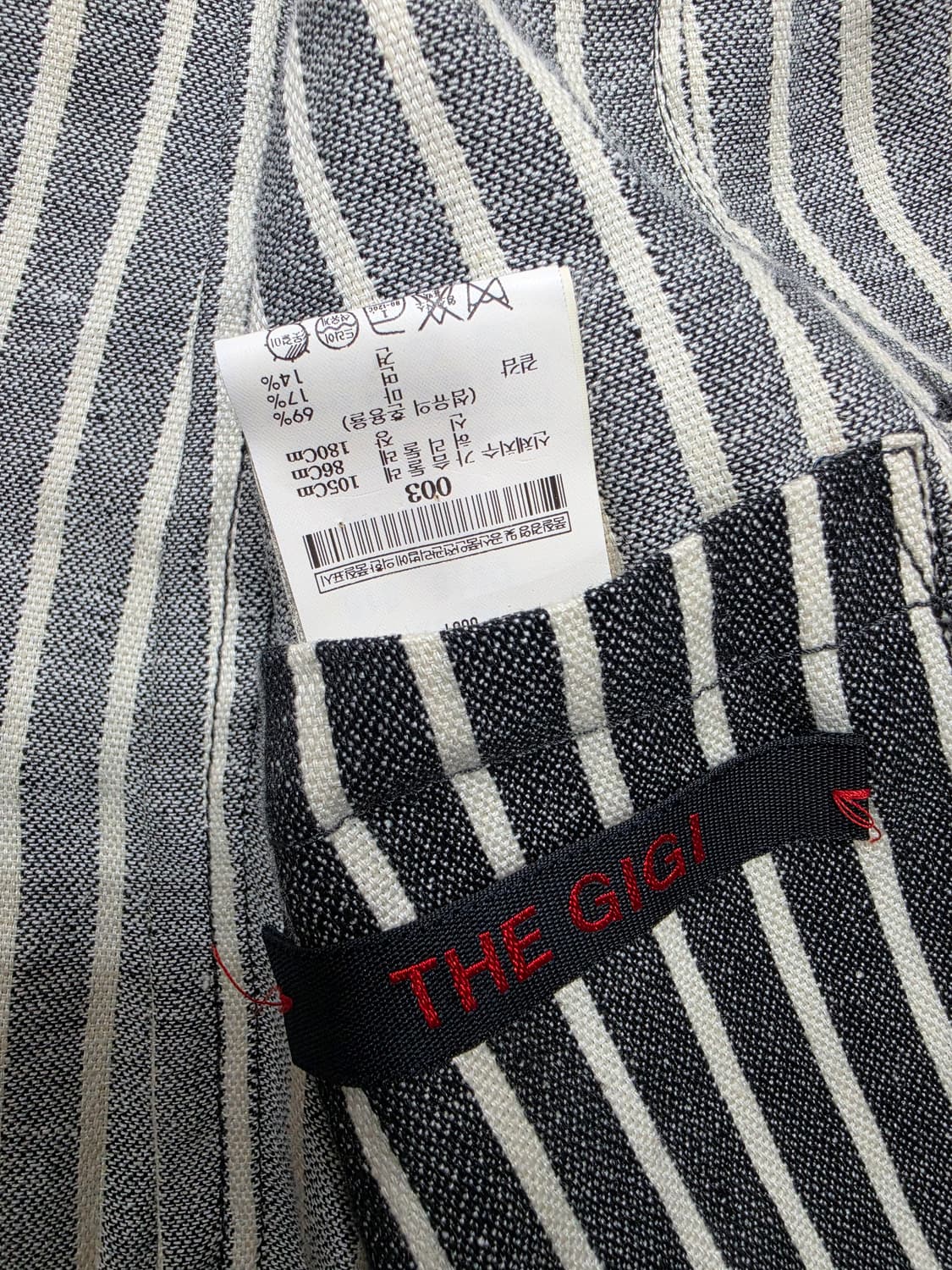 The gigi 더지지 스트라이프 린넨 더블 블레이저 자켓 이탈리아 3 상품이미지8