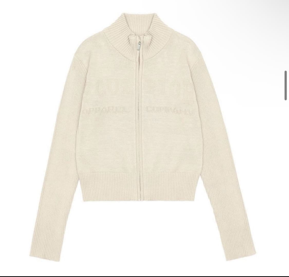 스컬프터 Classic Logo Zip-up Sweater Ivory 상품이미지3