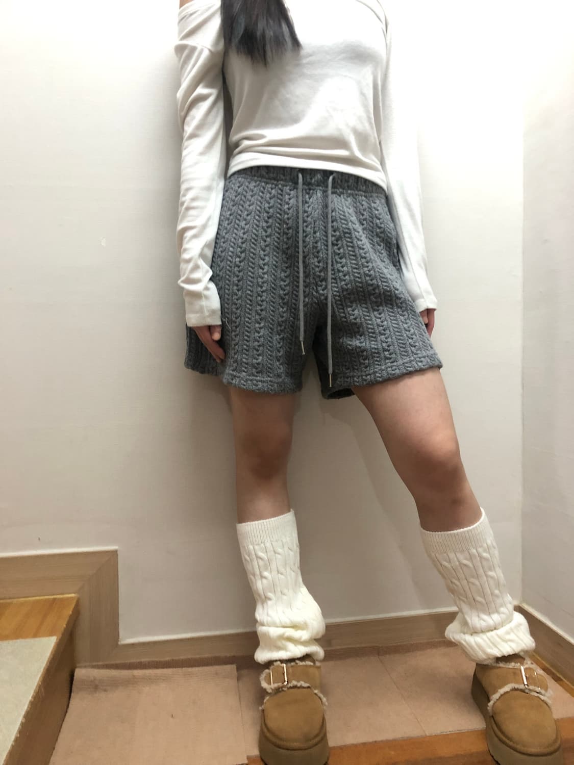 빈티지 그레이 니트 팬츠 상품이미지4