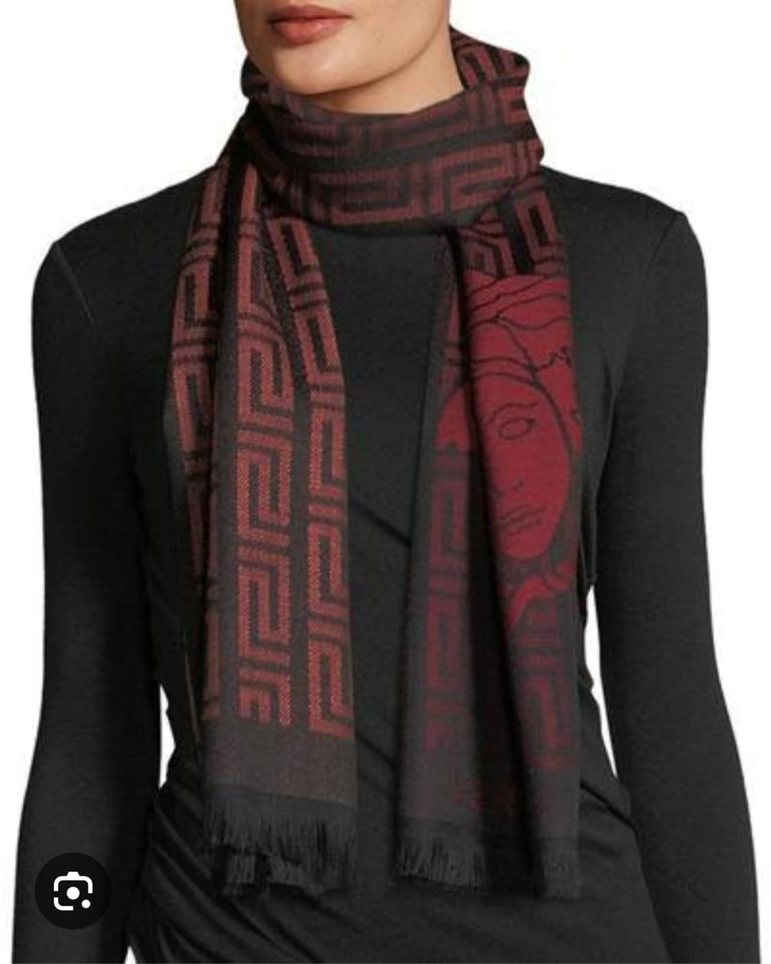 [정품] 베르사체 메두사 패턴 머플러 레드/블랙 상품이미지1