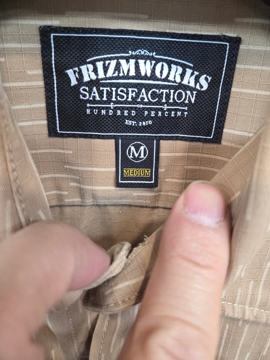 프리즘웍스 립스타 스트라이프 패턴 세로포켓 코튼 셔츠반팔 m 상품이미지4