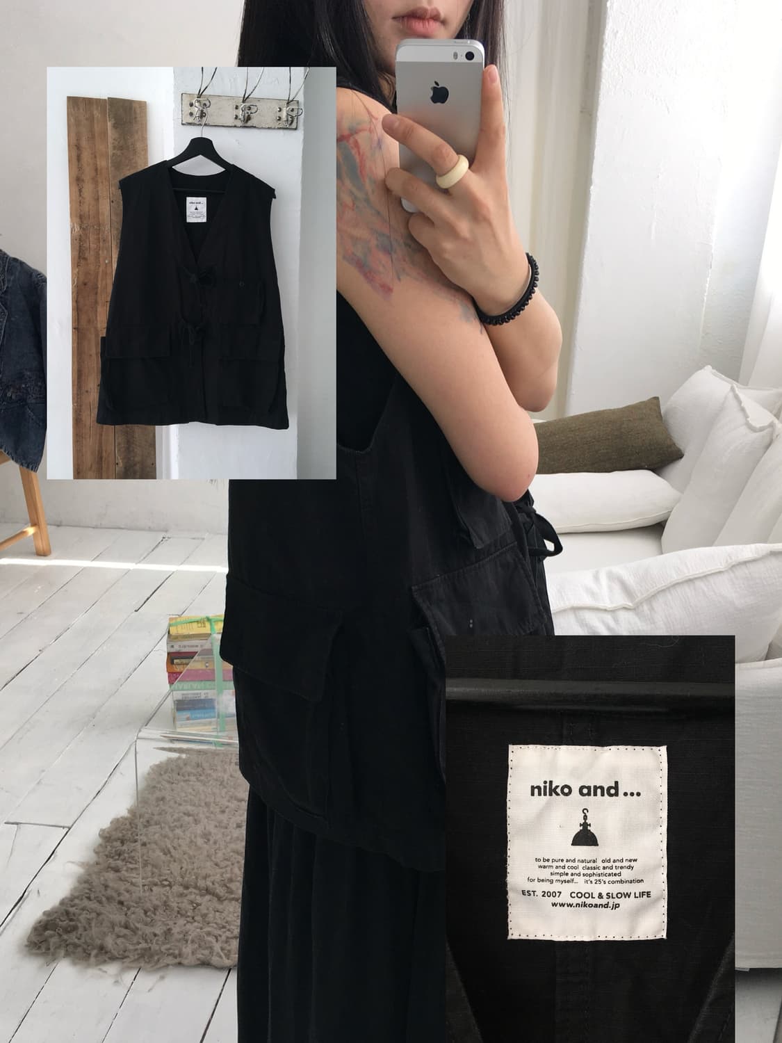 [niko and…] Black Cotton Vest 상품이미지6