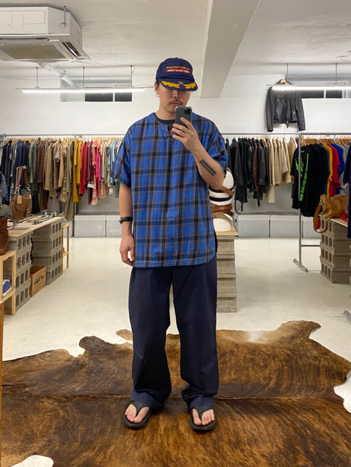 BEAMS check anorak shirts 빔즈 체크 아노락 셔츠 상품이미지2