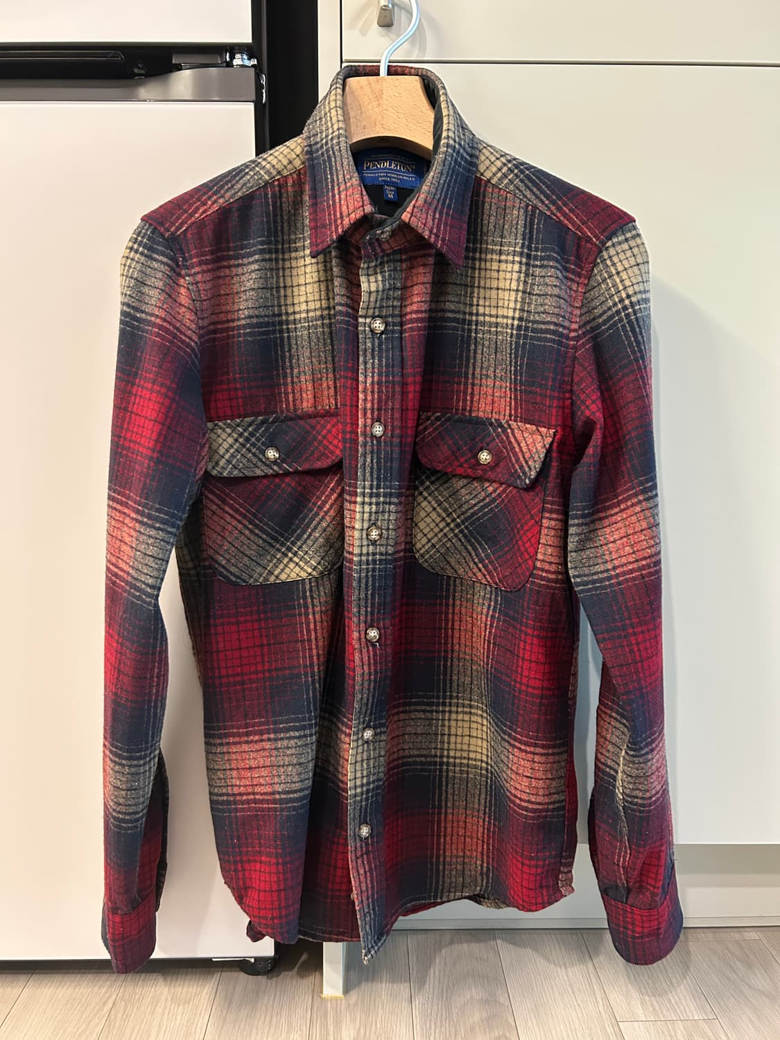 펜들턴 체크 셔츠 레드 M 상품이미지1