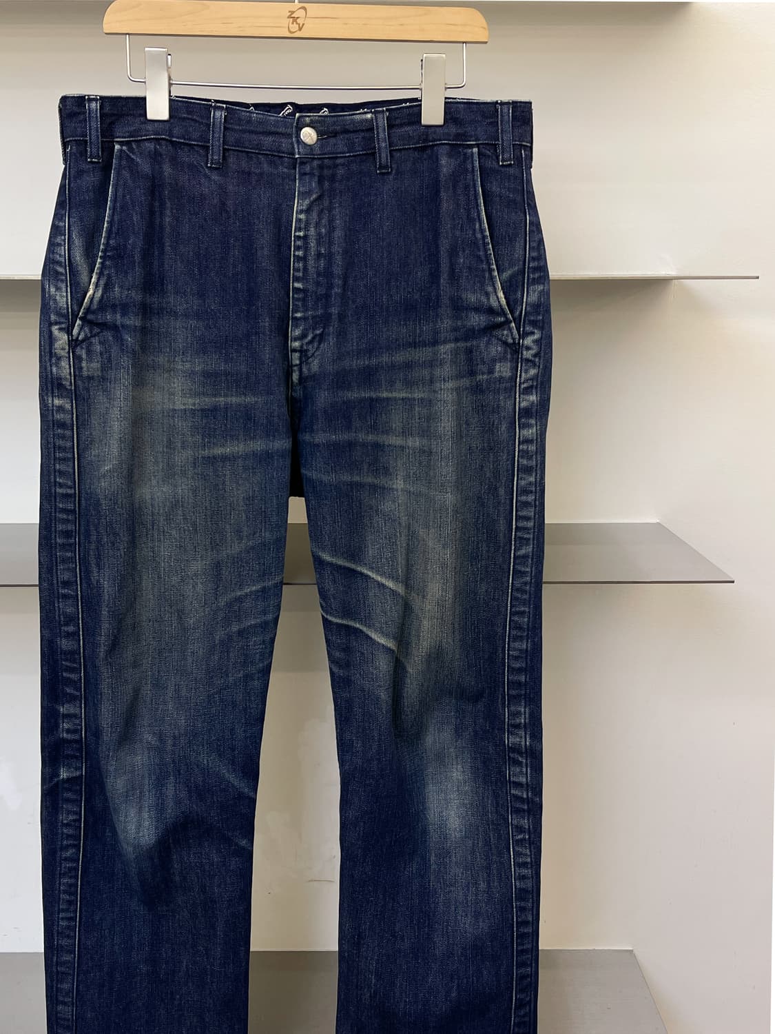 화이트 마운티니어링 09aw 페이디드 데님 팬츠 상품이미지3