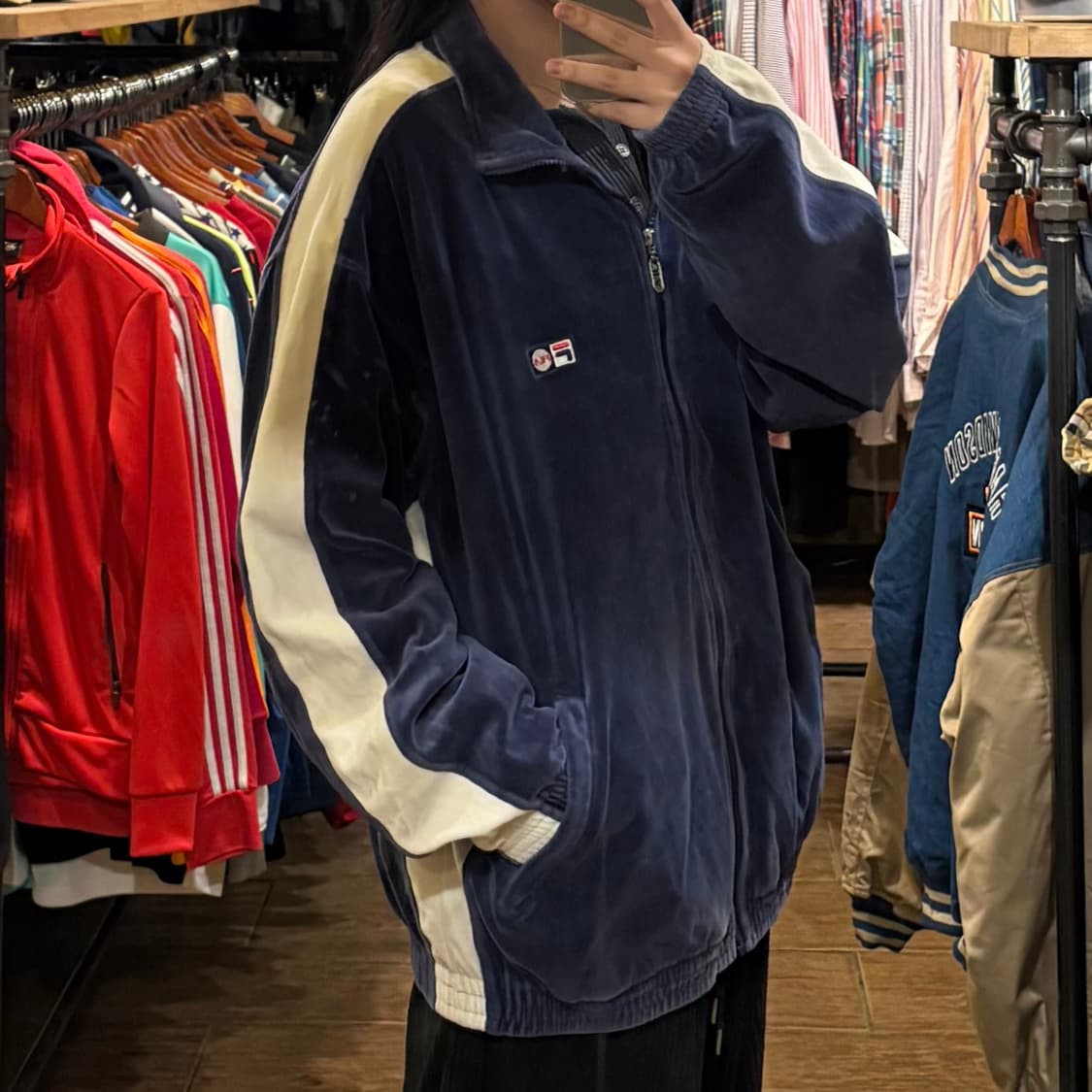 [HI] 휠라 벨벳져지 다크네이비 상품이미지5