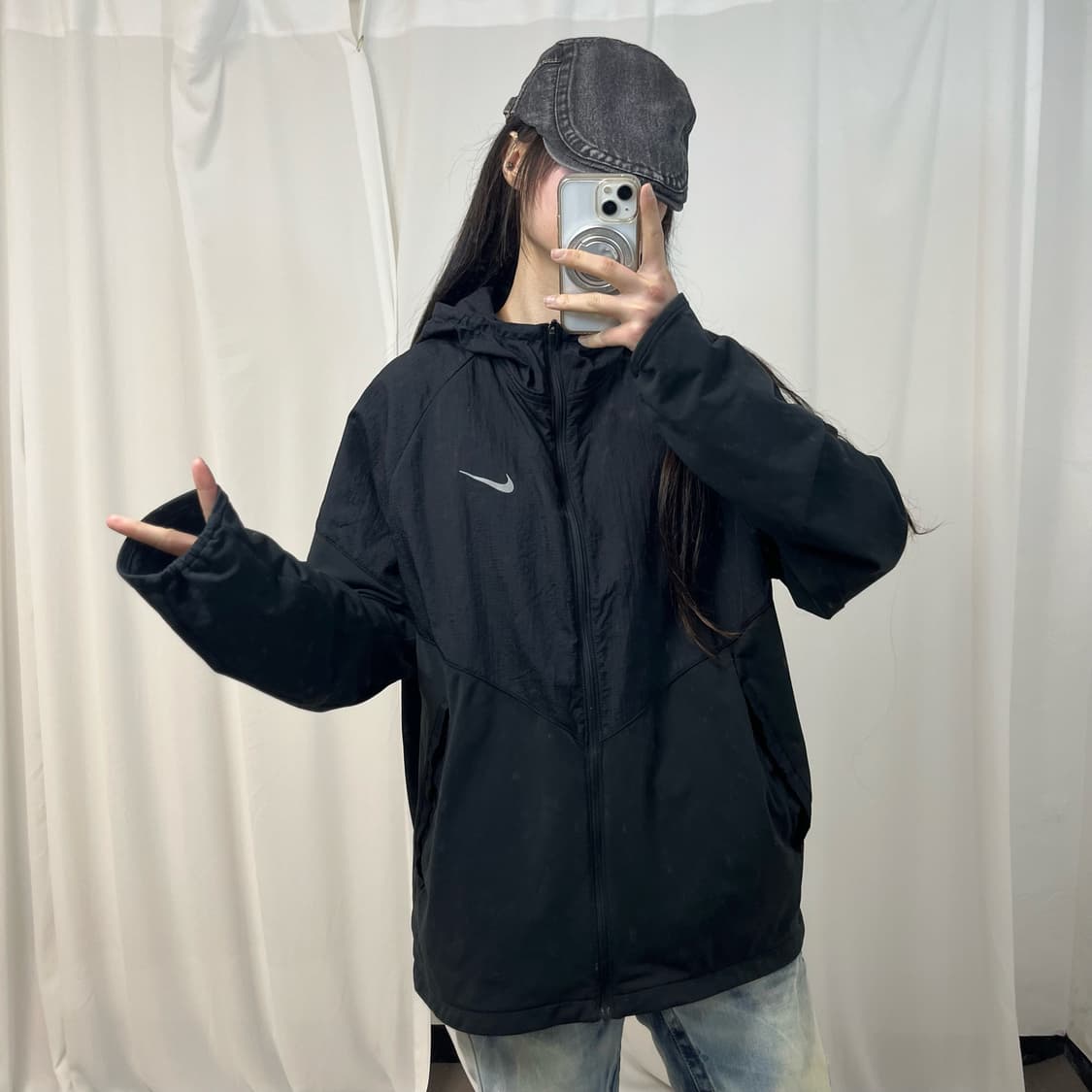 Nike Black Running Windbreaker 상품이미지2
