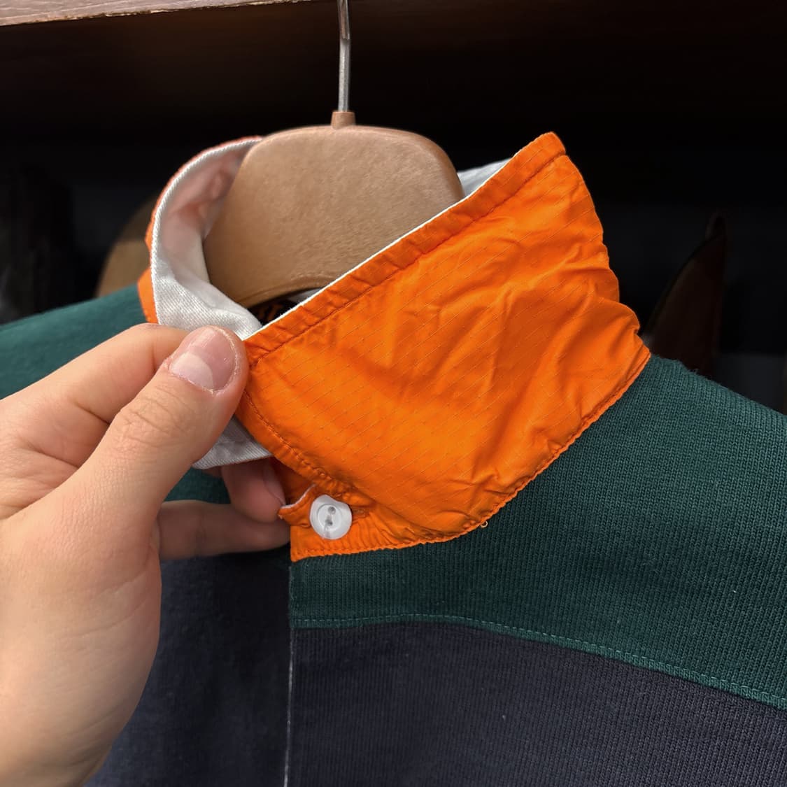 90s 폴로 스포츠 스트라이프 나일론 라이닝 럭비셔츠  N930 상품이미지8