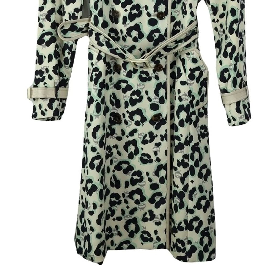 [MCM 엠씨엠] 멀티 패턴 벨티드 실크 더블 트렌치 코트 M19729 상품이미지5