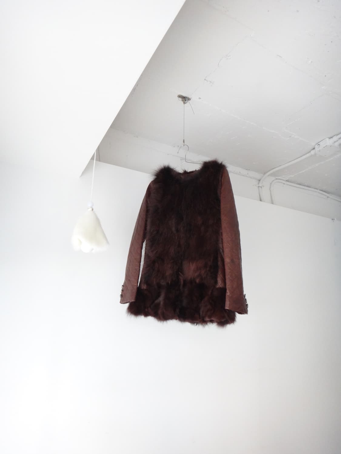 Dual cashmere fur leather jacket 상품이미지1