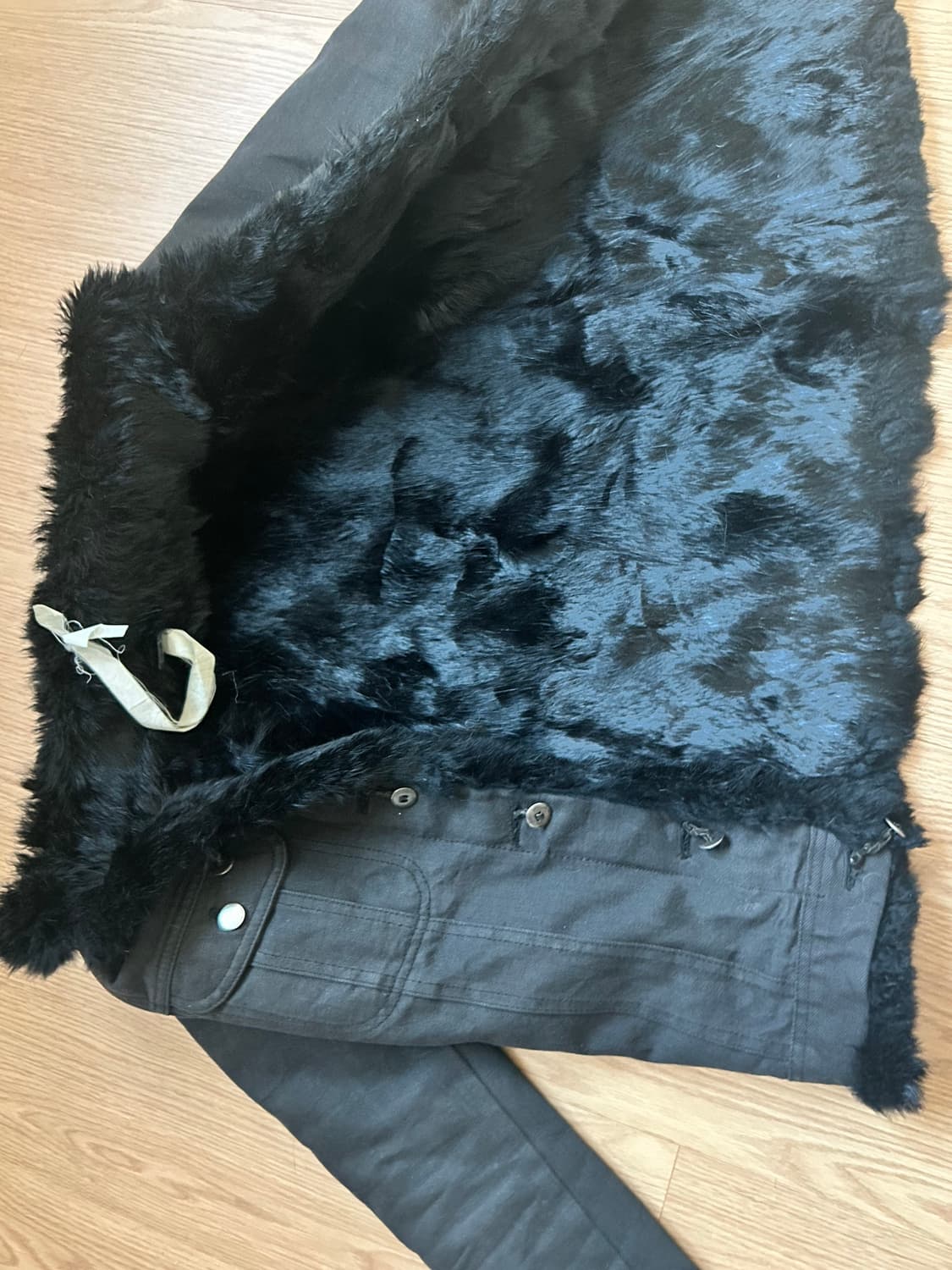 일본빈티지 모피 자켓 블랙 상품이미지3