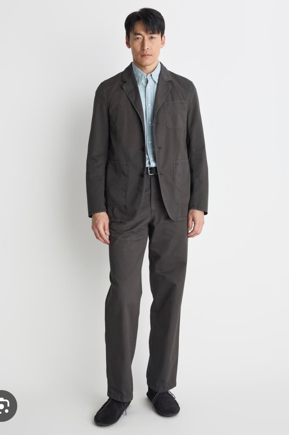 포터리 코튼 헤링본 다잉 스포츠 자켓 차콜 3 사이즈 상품이미지1