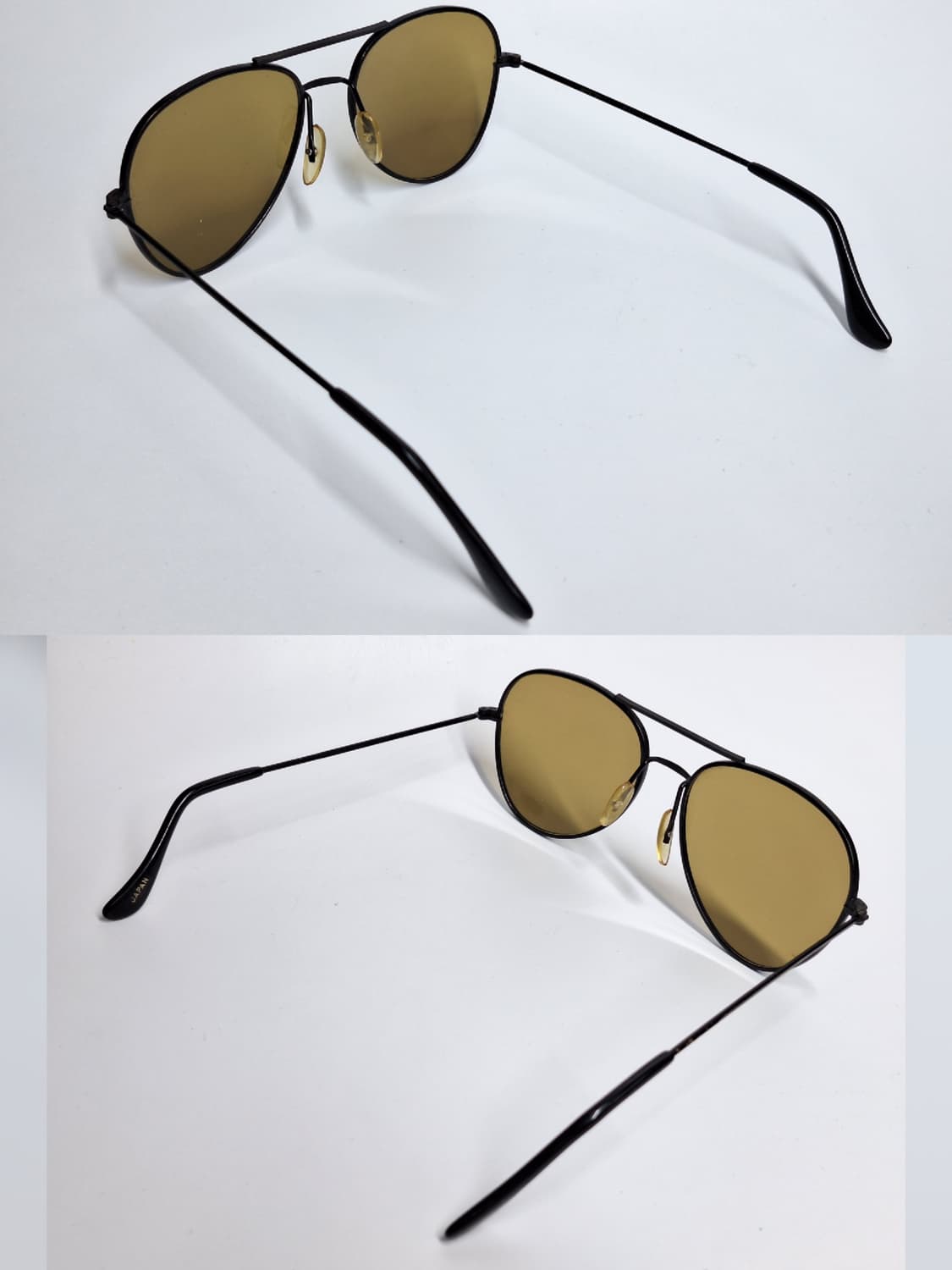 90s 일본 빈티지 에비에이터 투브릿지 더블브릿지 선글라스 겸 안경테 상품이미지7