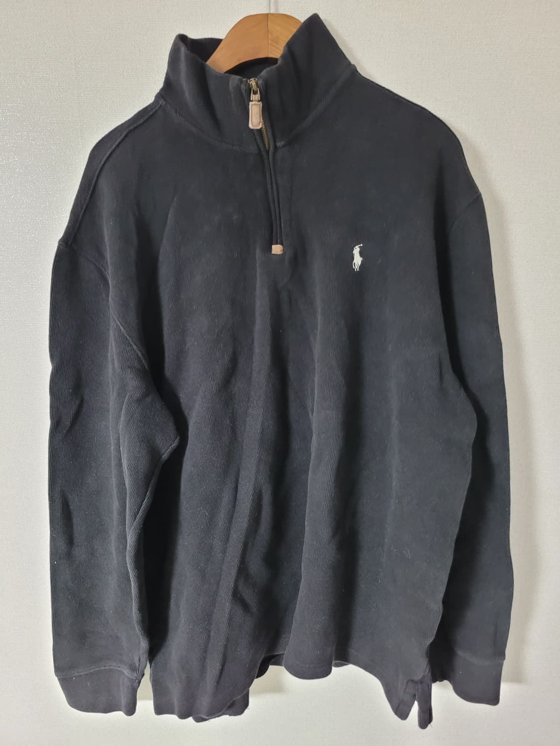 가슴60) 폴로 니트반집업 블랙 상품이미지6