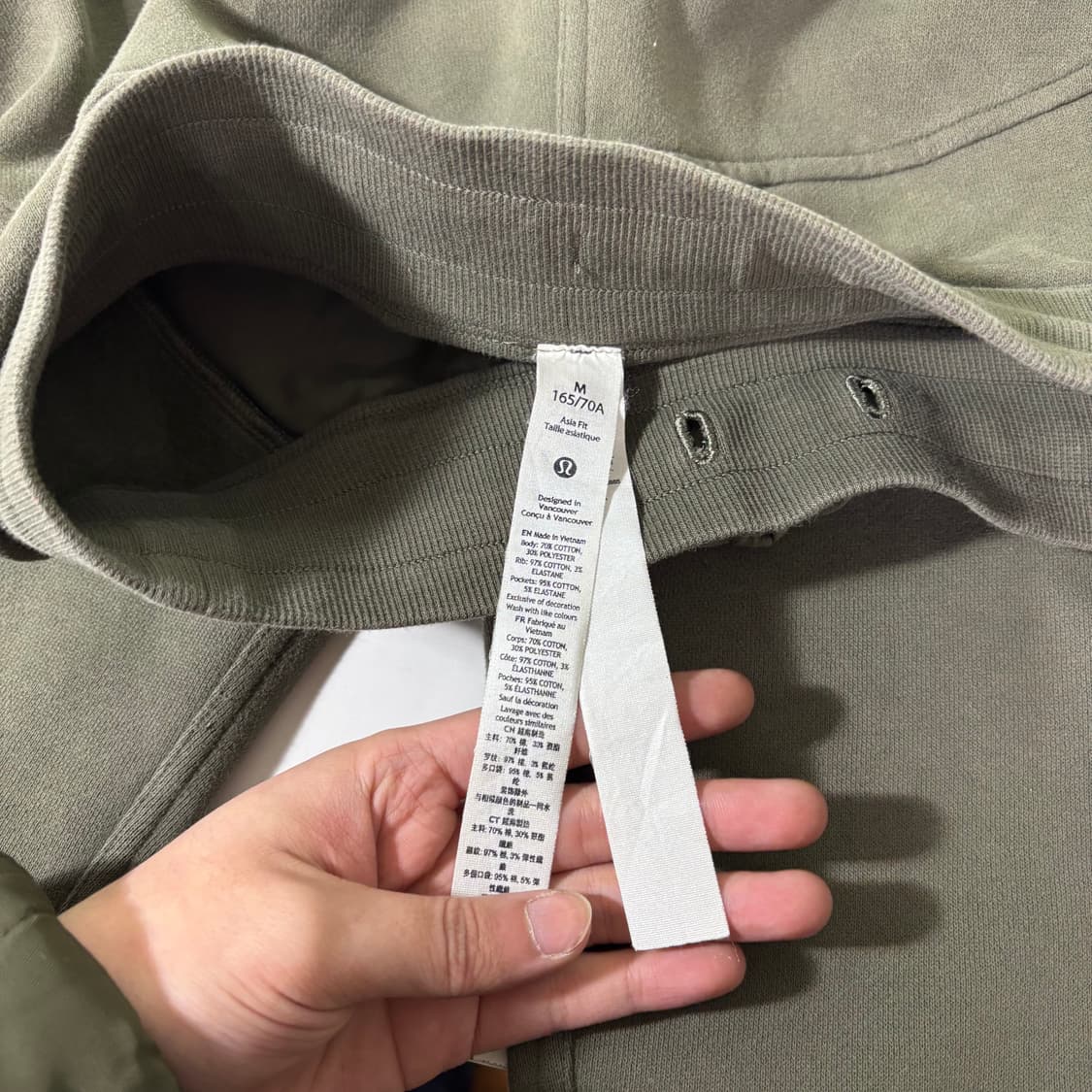 우먼M 룰루레몬 아시아핏 코튼 밴딩 조거팬츠 상품이미지5