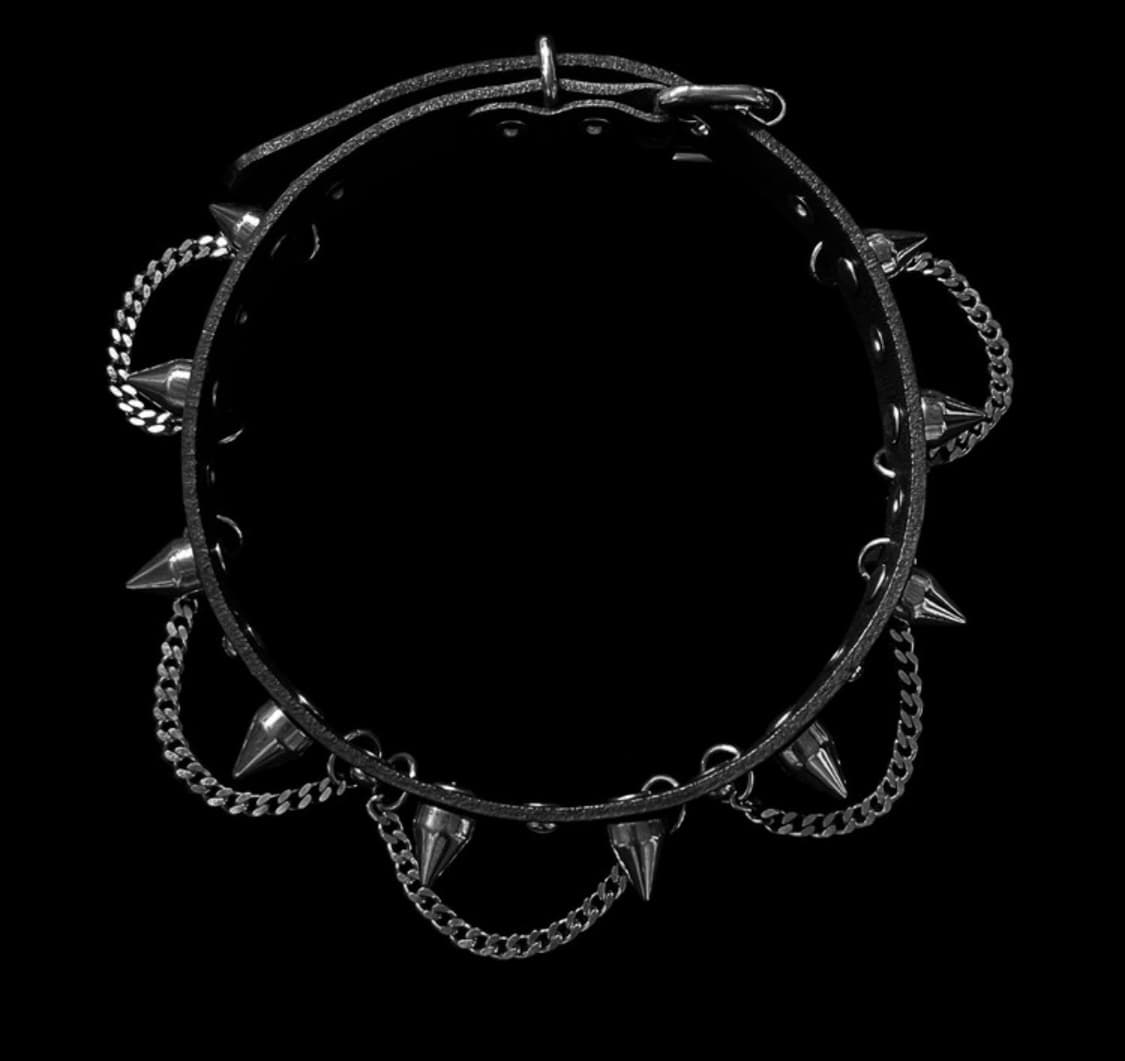 Succubussviral chain frill leather 상품이미지1