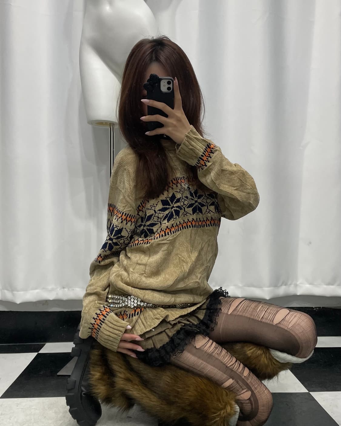 🎸베이지 노르딕 니트🎸 상품이미지2