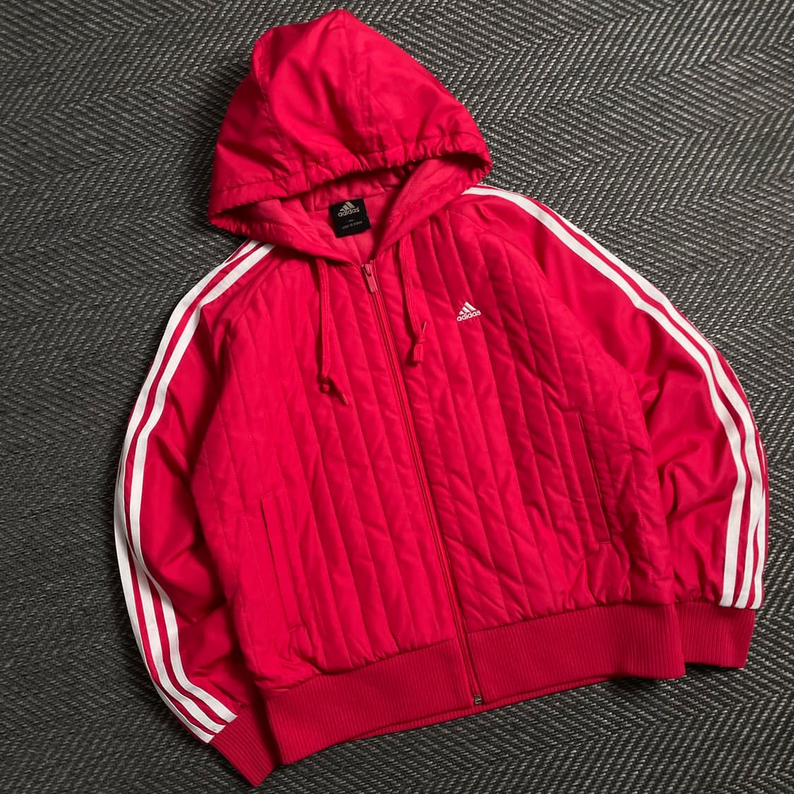 아디다스 올드스쿨 퀼팅 패디드 삼선 후드 자켓 y 5041 상품이미지1