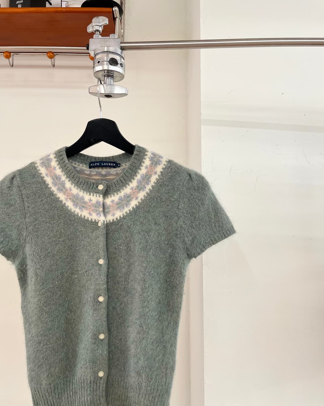 랄프로렌 앙고라 페어 아일 쇼트 슬리브 가디건 상품이미지3