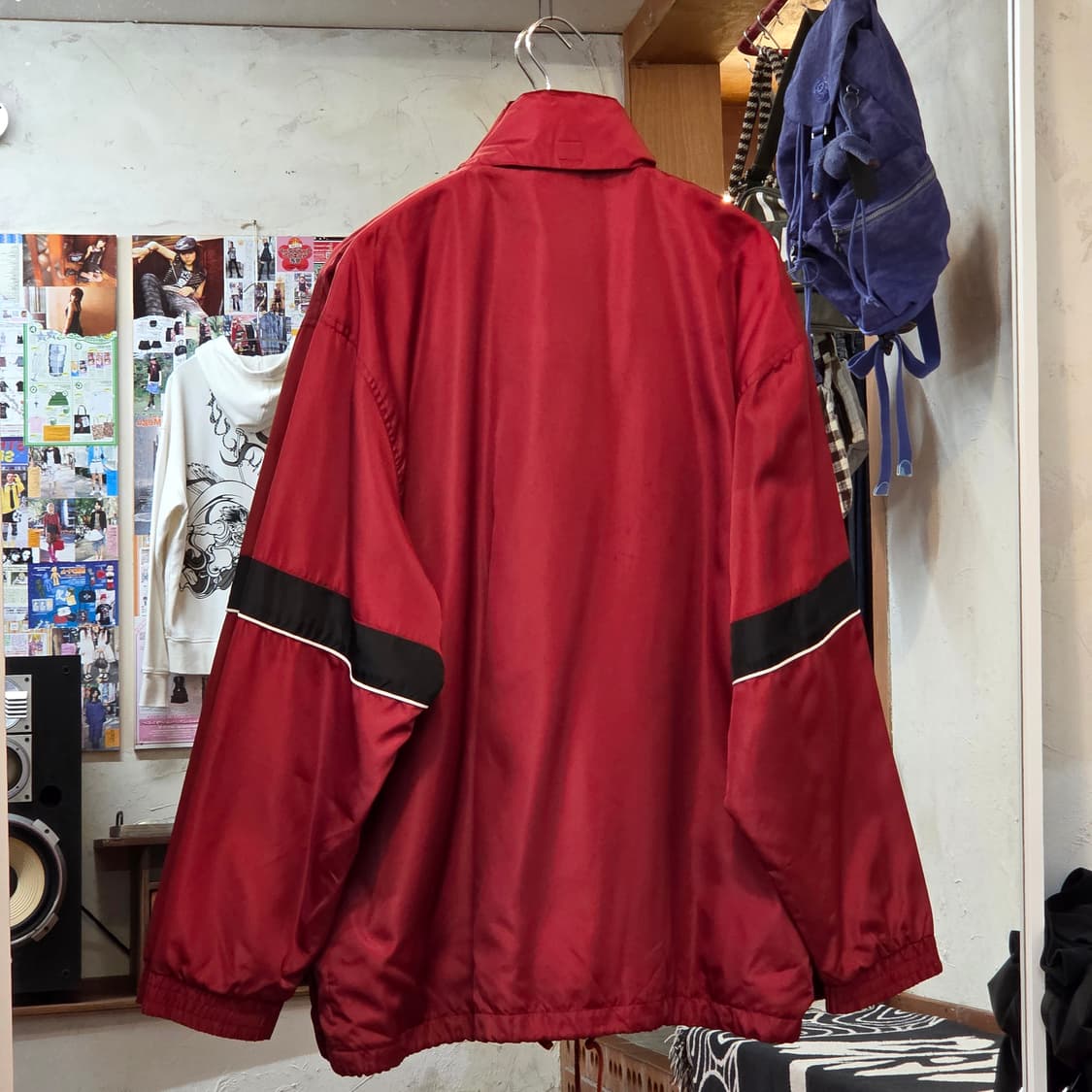 JPN 케파 올드스쿨 레드 배색 바람막이 상품이미지6