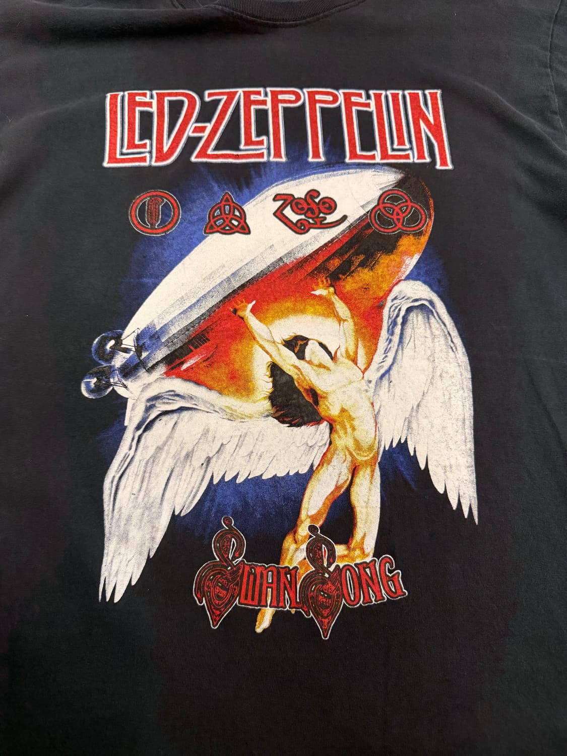 L) 레드제플린 빈티지 프린팅 반팔 티셔츠 상품이미지4