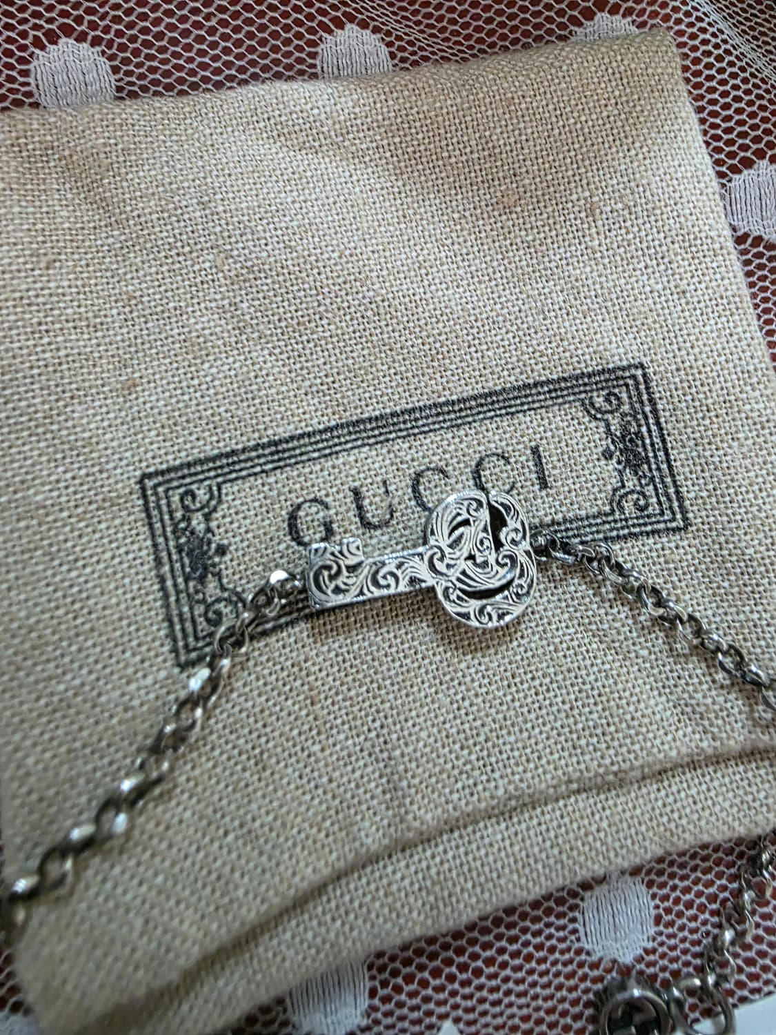 [세척완료,18호]구찌 마몽 더블 g키 팔찌 상품이미지4