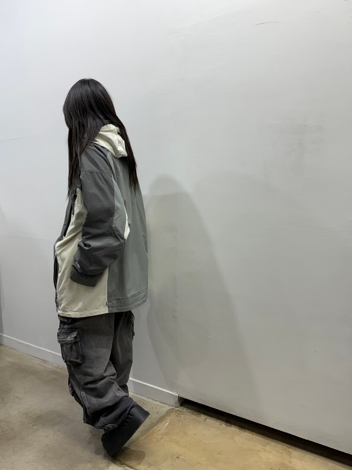 노스페이스 하이벤트 그레이&화이트 윈드브레이커 상품이미지6