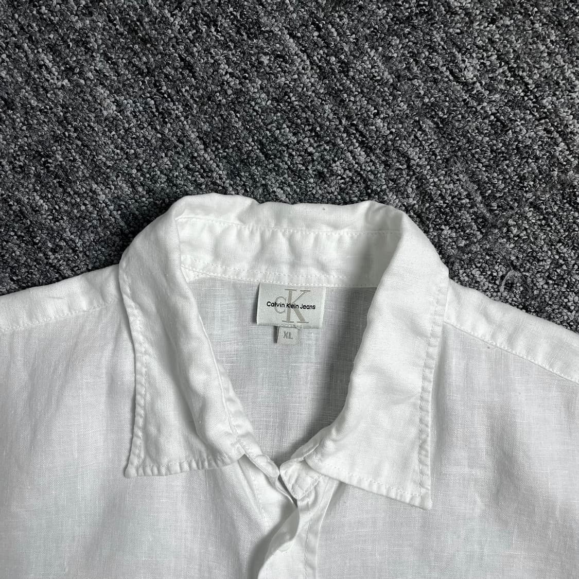 00s 캘빈클라인 아메카지 린넨 반팔 셔츠y 2347 상품이미지4