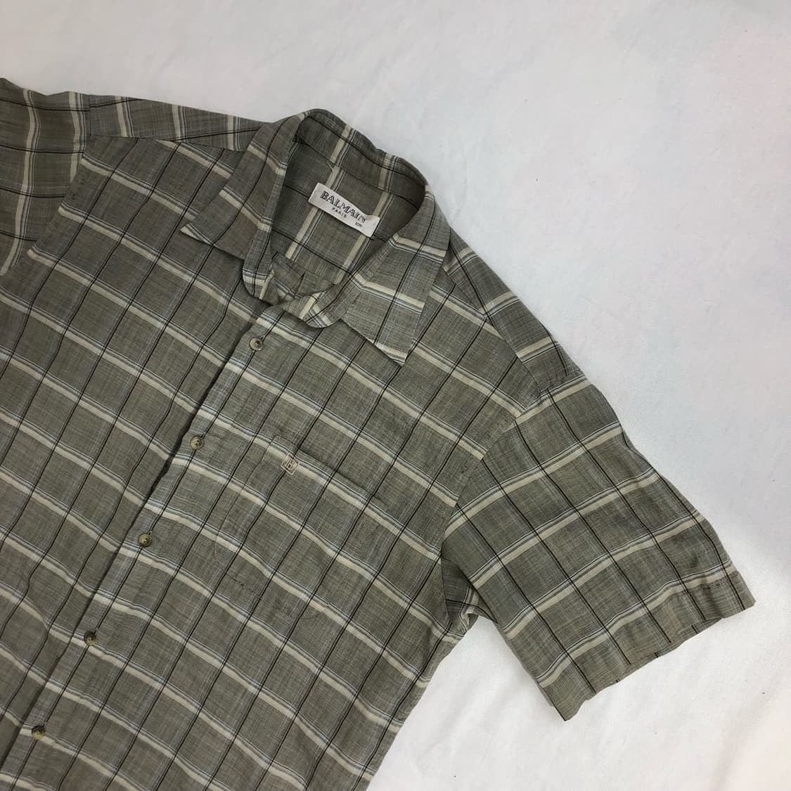 발망 체크 반팔셔츠 상품이미지3