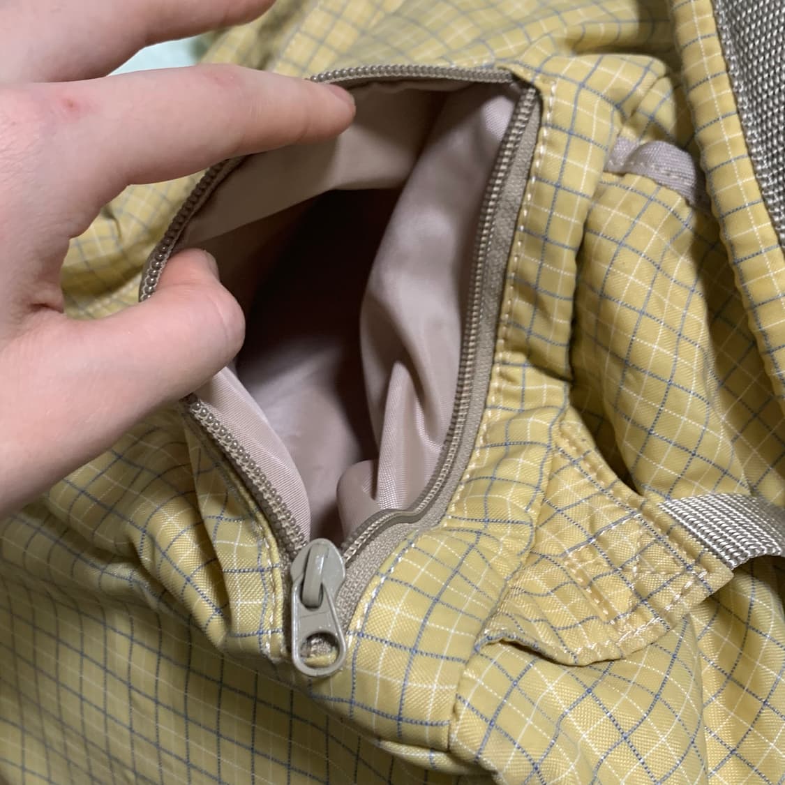 키링 X) 베네통 푸딩 체크 백팩 모리걸 하구미 빈티지 상품이미지4