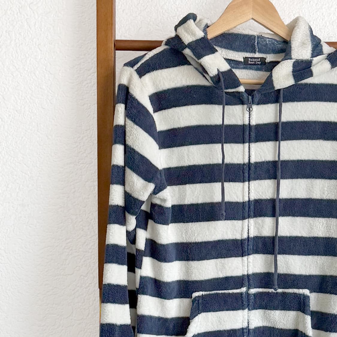 마을 산책 스트라이프 후드 집업 상품이미지5
