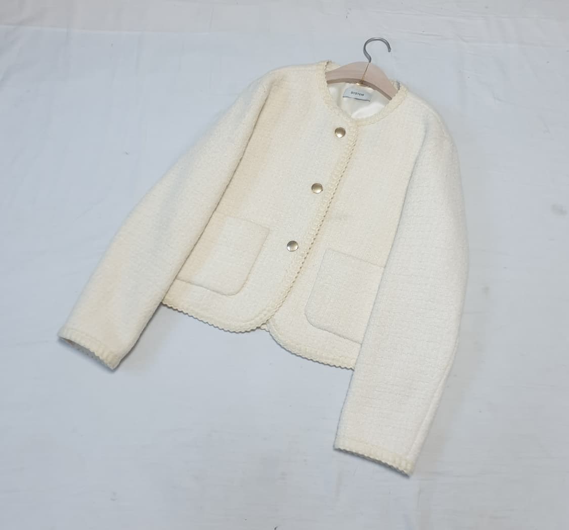 시스템 22fw 아이보리 트위드 자켓 상품이미지1