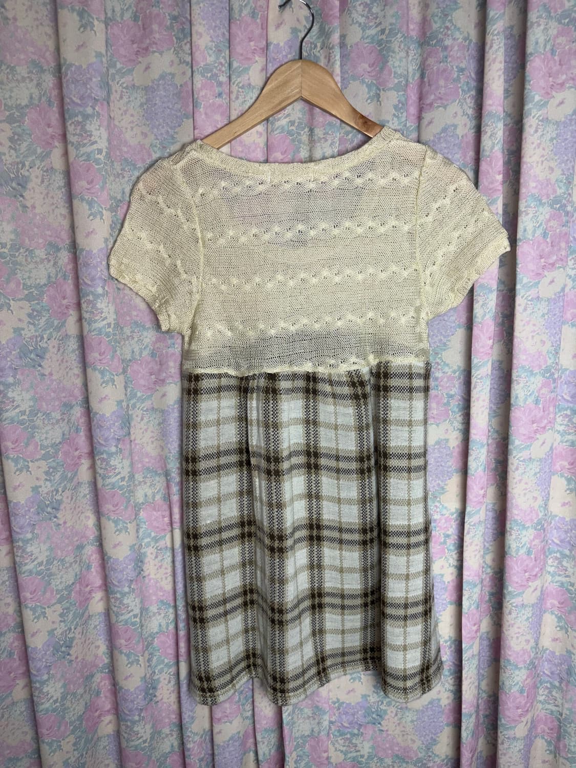 체크 반소매 미니 원피스 상품이미지8