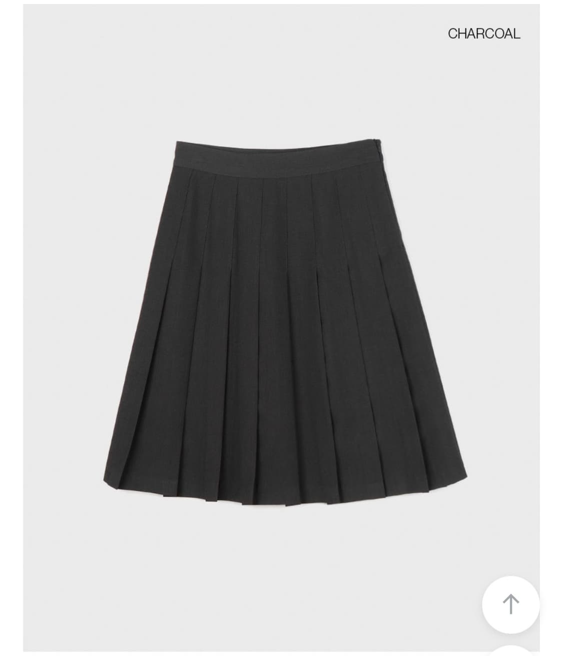 블랙업 Blackup 로리즈 플리츠 미디스커트 S 차콜 상품이미지6