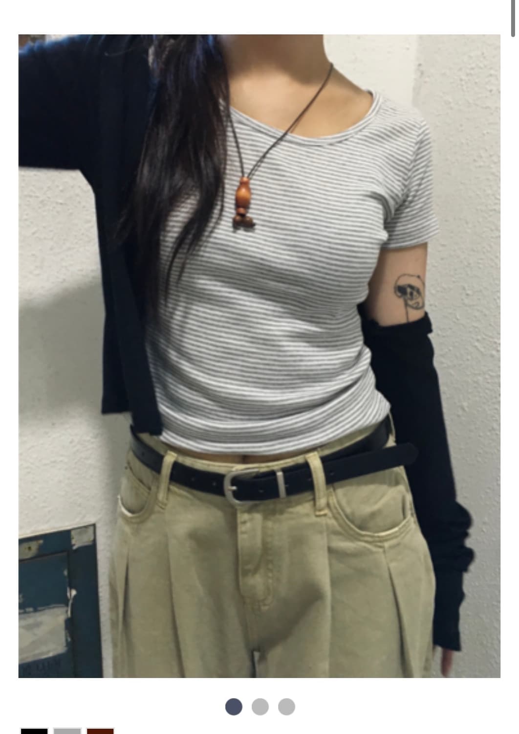 앤티스 웨이스 핀턱 팬츠 상품이미지3