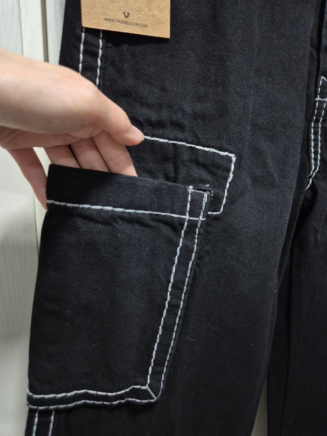 (타임세일)(새상품)트루릴리젼 카고 블랙 데님 상품이미지5