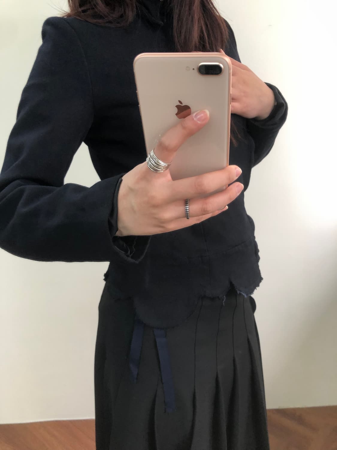 꼼데 가르송 비대칭 링클 자켓 상품이미지3