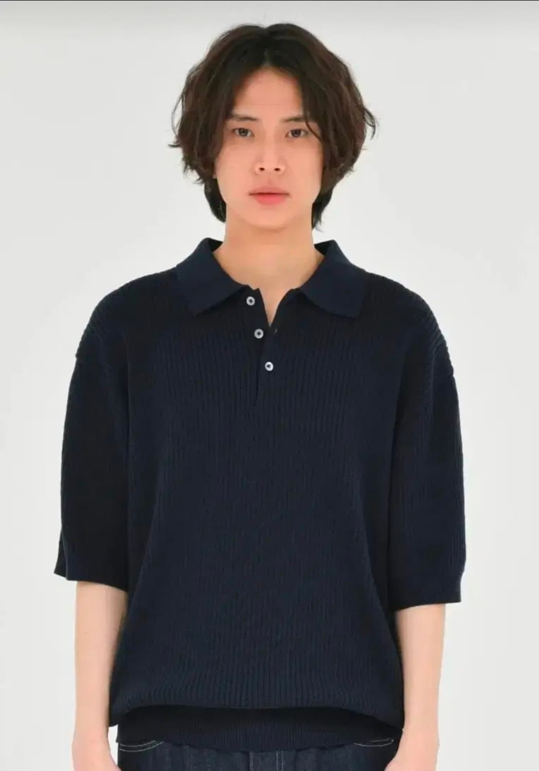 브라운야드 니트 폴로 셔츠 4 다크네이비 상품이미지5